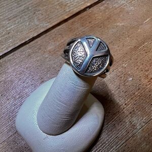 Silpada Sterling Peace Sign Ring R2004 size 8